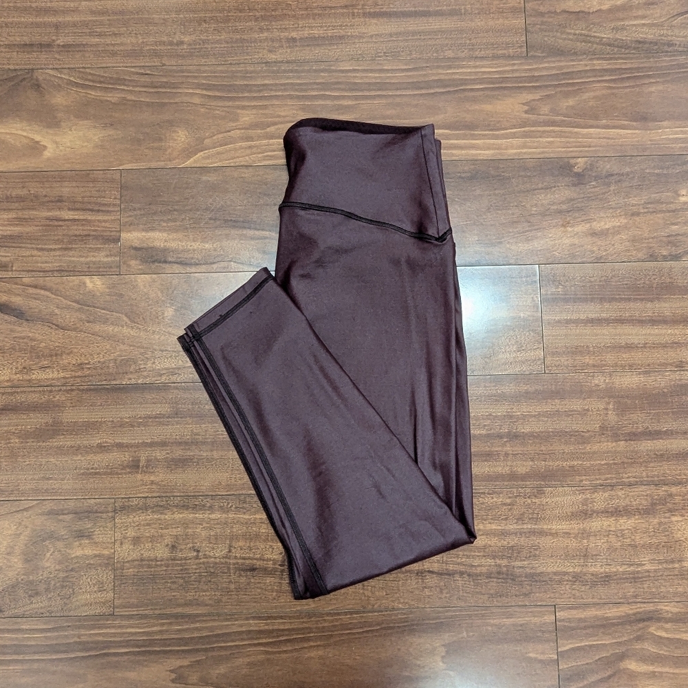 High-Waisted Burgundy Leggings